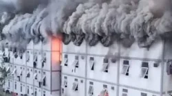 Satu unit Hunian Pekerja Konstruksi (HPK) di IKN, Nusantara, terbakar pada Rabu petang. Pihak Otorita IKN mengonfirmasi api telah berhasil dipadamkan. (Dok. Ist)